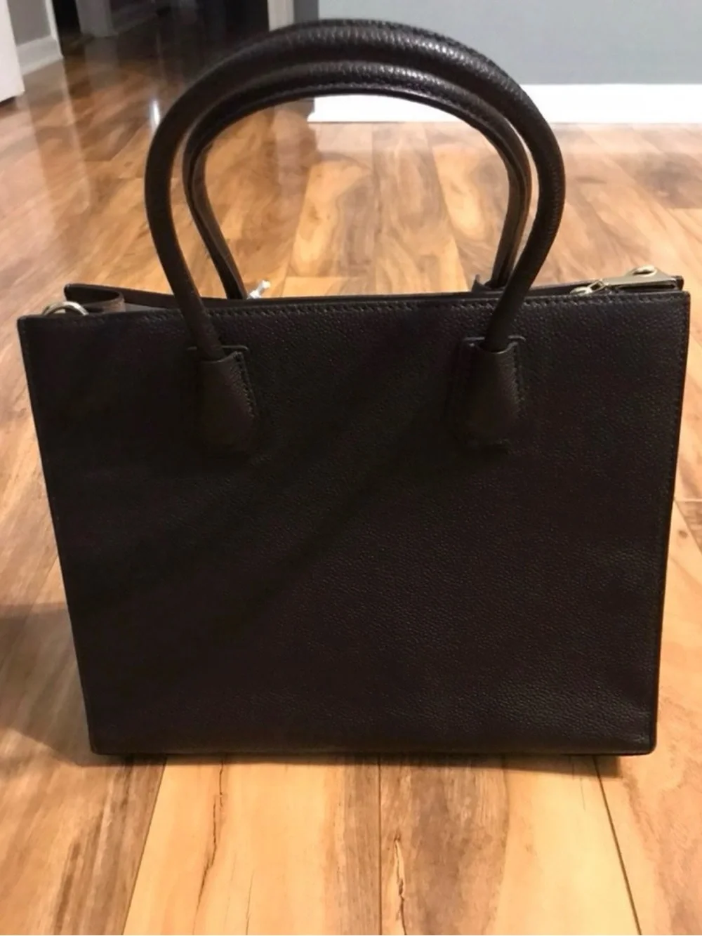 Michael Kors Brown Pebbled Leather Satchel with Gold Hardware